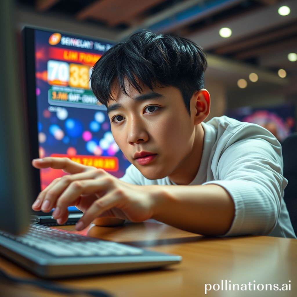 티켓팅을 위해 키보드와 마우스를 빠르게 움직이는 모습의 이미지